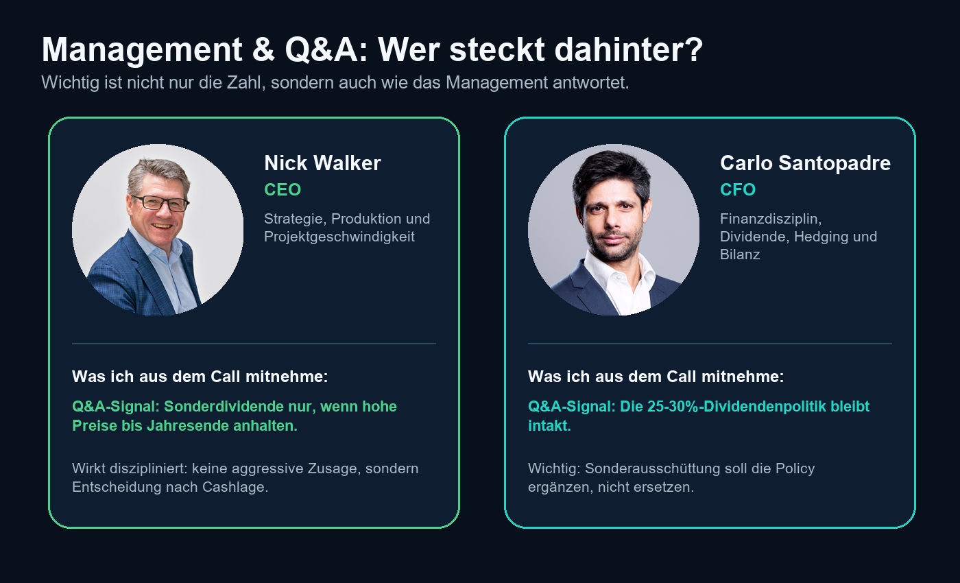 Nick Walker und Carlo Santopadre im Q&A von Vår Energi
